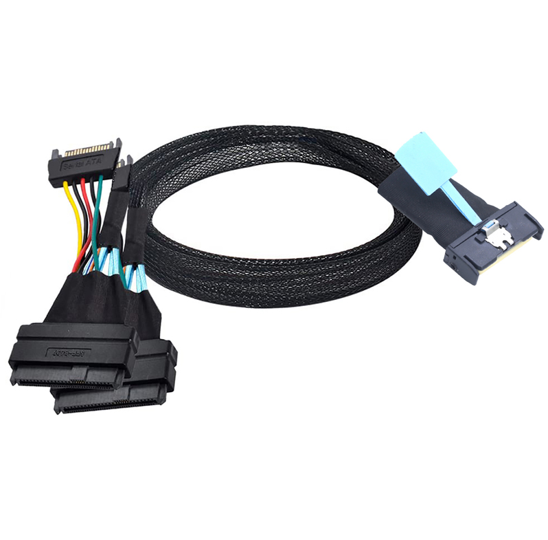 MCIO 8X to 2 × U.2（SFF-8639）Cable